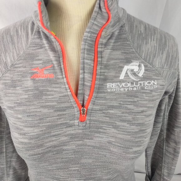 Mizuno Women's Gray/Pink 1/4 Zip Athletic "Revolution" Thermo Pullover Size XS - Picture 1 of 6